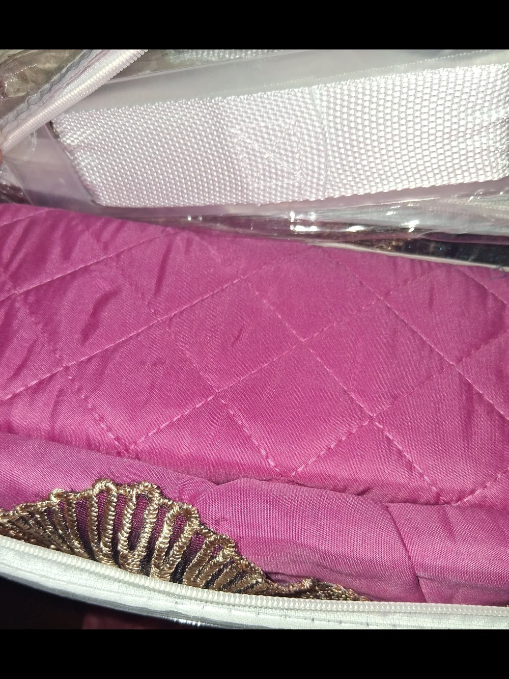 12 Pieces Chloe Pink Quilted Comforter Set with Embroidered Scallop Trim